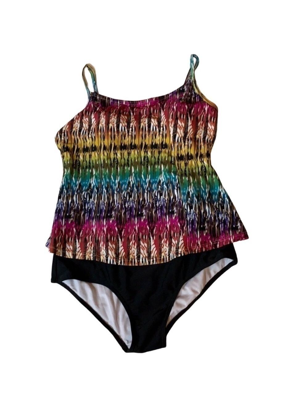 Antiqua faux Tankini one piece swimsuit Size Medium (6-8)